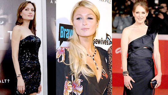 Angelina Jolie, Paris Hilton, Julianne Moore Angelina Jolie, Paris Hilton, Julianne Moore